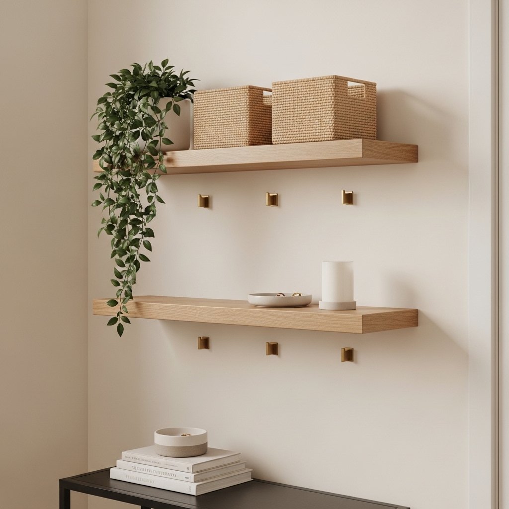 Floating Shelves for Vertical Storage
