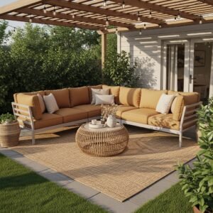 An Outdoor Sectional or Deep Seating Set