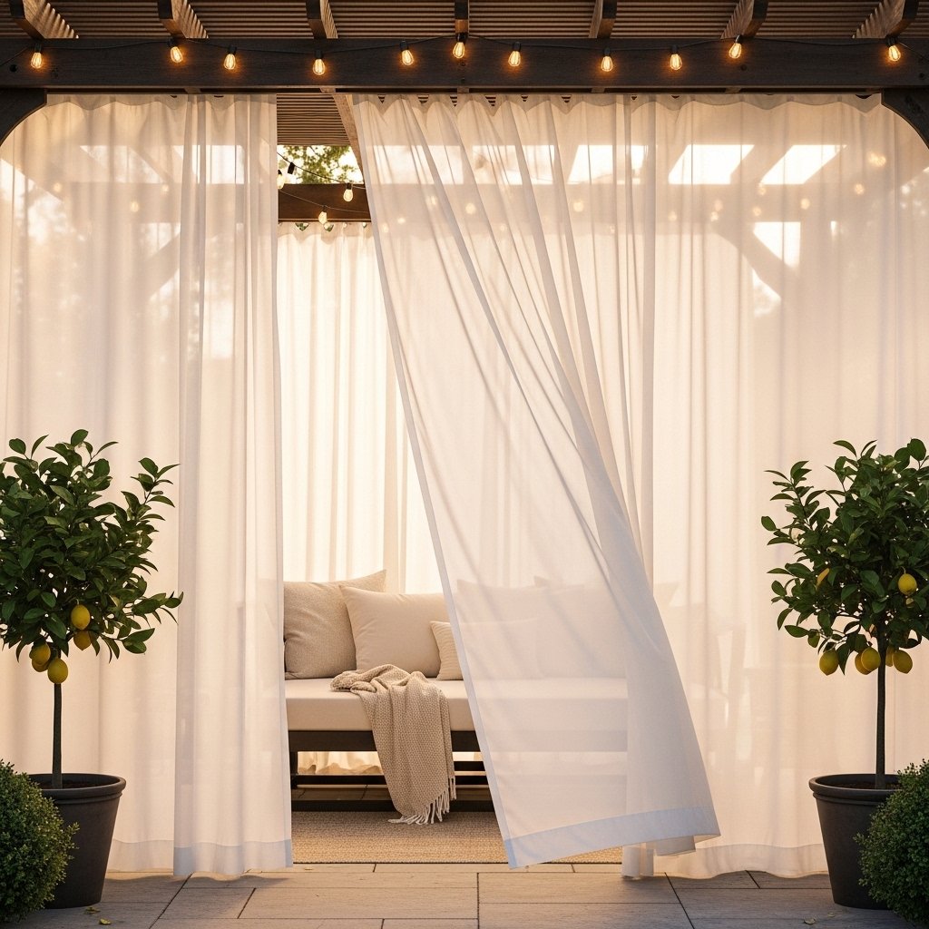 16 Summer Backyard Decor Ideas That Turn Your Outdoor Space Into the Place Everyone Wants to Be Outdoor Curtains on a Pergola or Porch