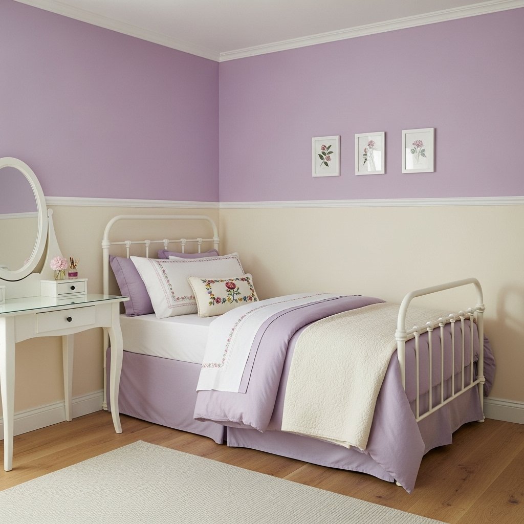 Lilac and Cream Two-Tone